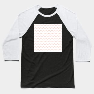 White zigzag pattern Baseball T-Shirt